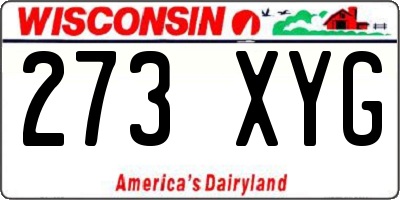 WI license plate 273XYG