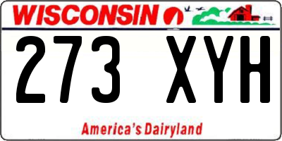 WI license plate 273XYH