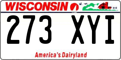 WI license plate 273XYI