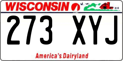 WI license plate 273XYJ