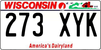 WI license plate 273XYK