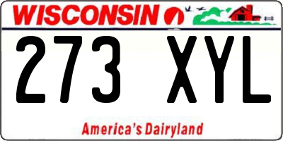 WI license plate 273XYL