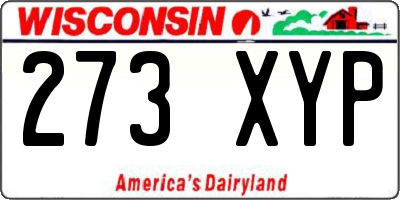 WI license plate 273XYP