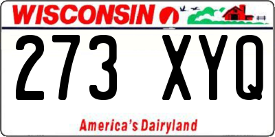 WI license plate 273XYQ