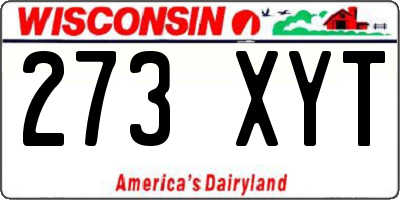 WI license plate 273XYT