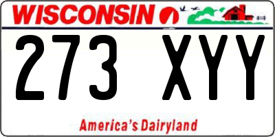 WI license plate 273XYY