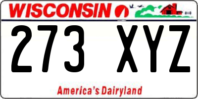 WI license plate 273XYZ