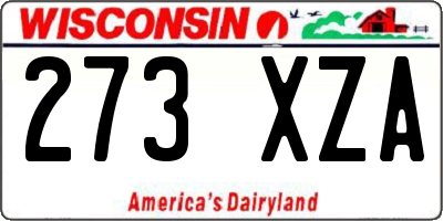 WI license plate 273XZA