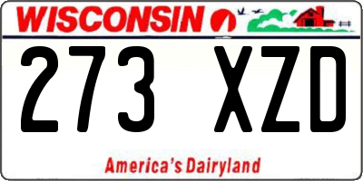 WI license plate 273XZD