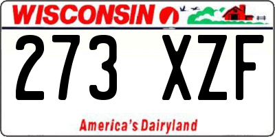 WI license plate 273XZF