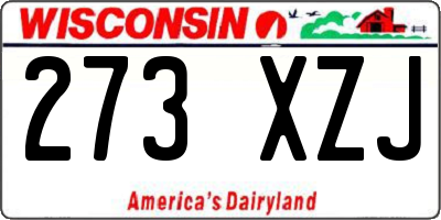 WI license plate 273XZJ