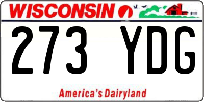 WI license plate 273YDG