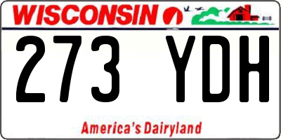 WI license plate 273YDH