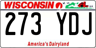 WI license plate 273YDJ