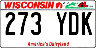 WI license plate 273YDK