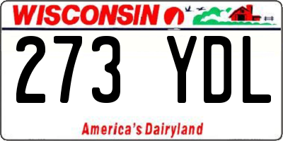WI license plate 273YDL
