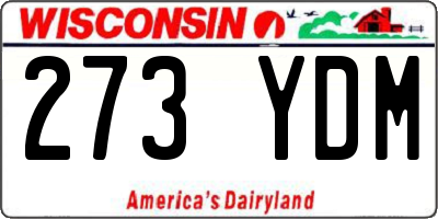 WI license plate 273YDM