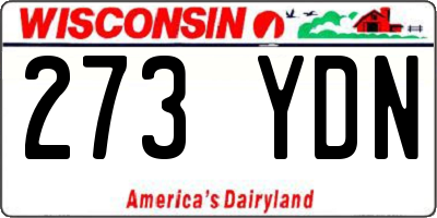WI license plate 273YDN