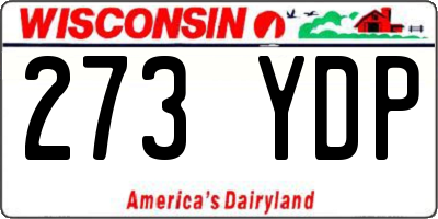 WI license plate 273YDP