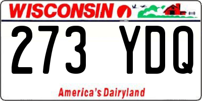 WI license plate 273YDQ