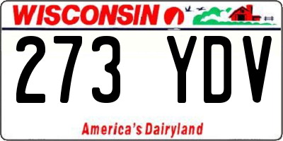 WI license plate 273YDV