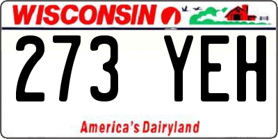 WI license plate 273YEH