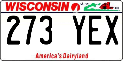 WI license plate 273YEX