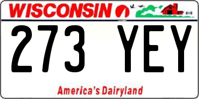 WI license plate 273YEY