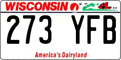 WI license plate 273YFB