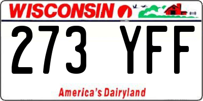 WI license plate 273YFF