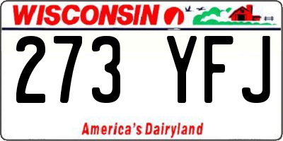 WI license plate 273YFJ