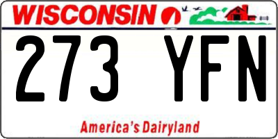 WI license plate 273YFN