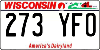 WI license plate 273YFO