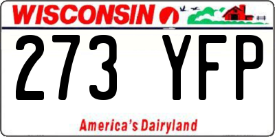 WI license plate 273YFP