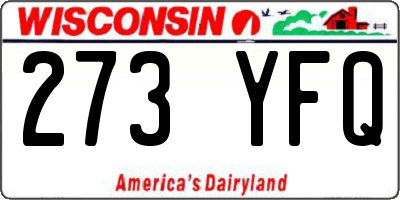 WI license plate 273YFQ