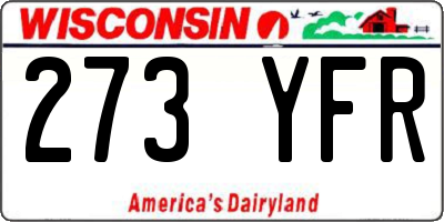 WI license plate 273YFR