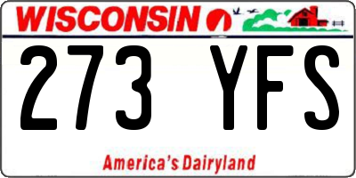 WI license plate 273YFS