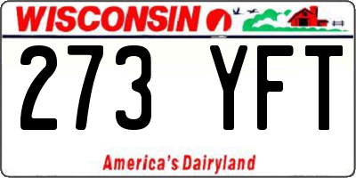 WI license plate 273YFT