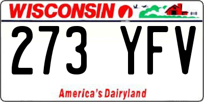 WI license plate 273YFV