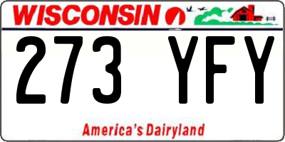 WI license plate 273YFY