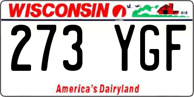 WI license plate 273YGF
