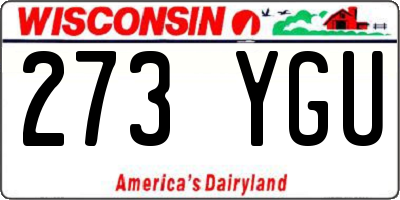 WI license plate 273YGU