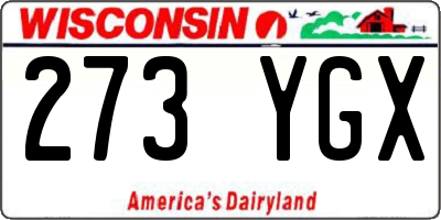 WI license plate 273YGX