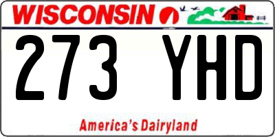 WI license plate 273YHD