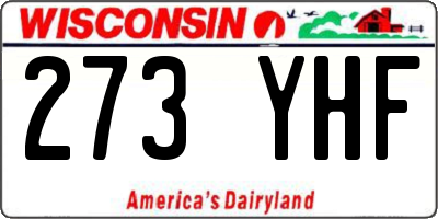 WI license plate 273YHF