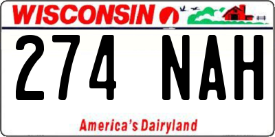 WI license plate 274NAH