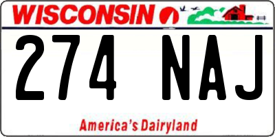 WI license plate 274NAJ