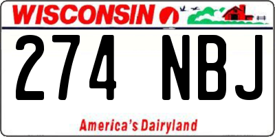 WI license plate 274NBJ