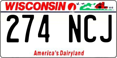 WI license plate 274NCJ