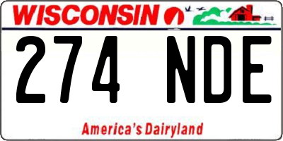 WI license plate 274NDE